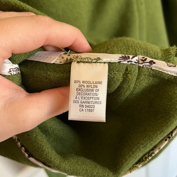 Green Pea Coat - Picture 9 of 10